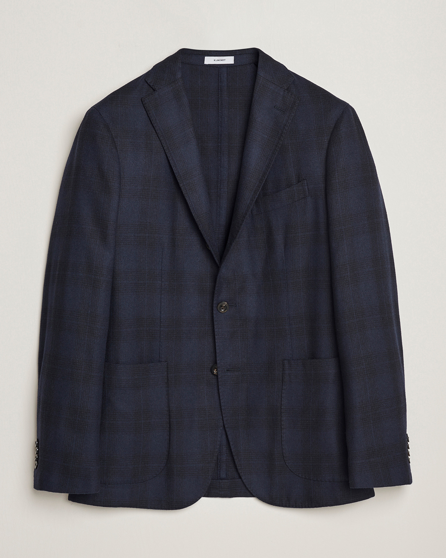 Herre | Blazere & jakker | Boglioli | K Jacket Wool Herringbone Blazer Navy