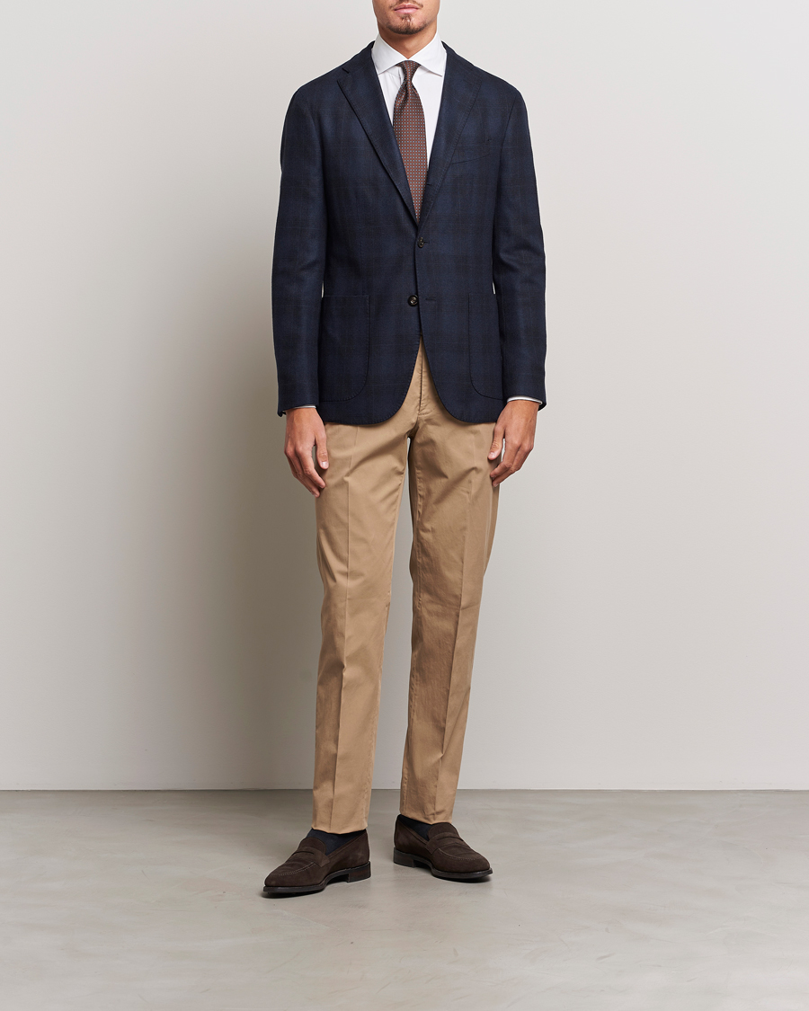 Herre | Blazere & jakker | Boglioli | K Jacket Wool Herringbone Blazer Navy