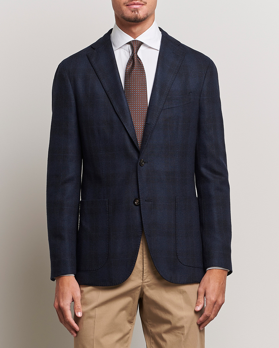 Herre | Blazere & jakker | Boglioli | K Jacket Wool Herringbone Blazer Navy