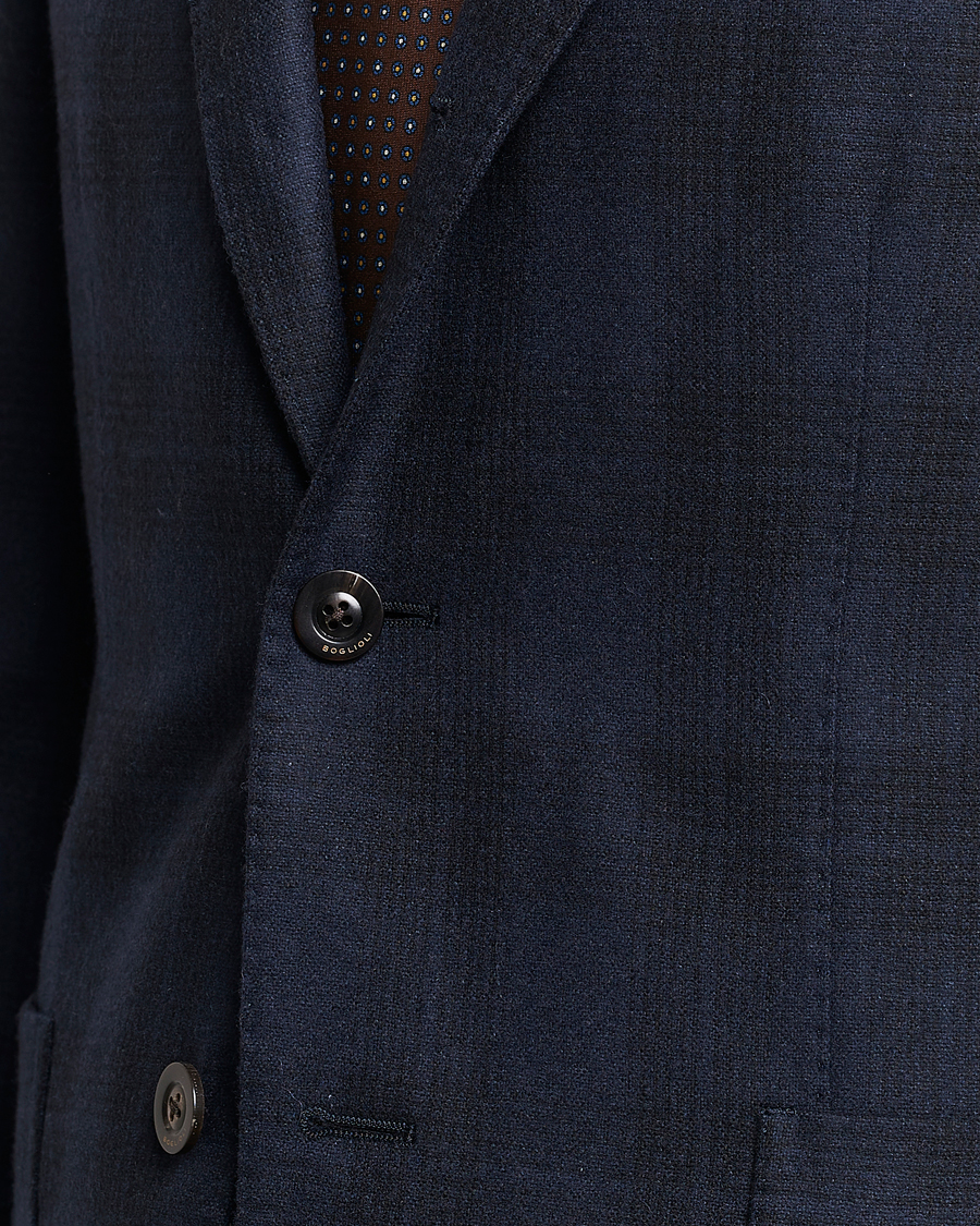 Herre | Blazere & jakker | Boglioli | K Jacket Wool Herringbone Blazer Navy