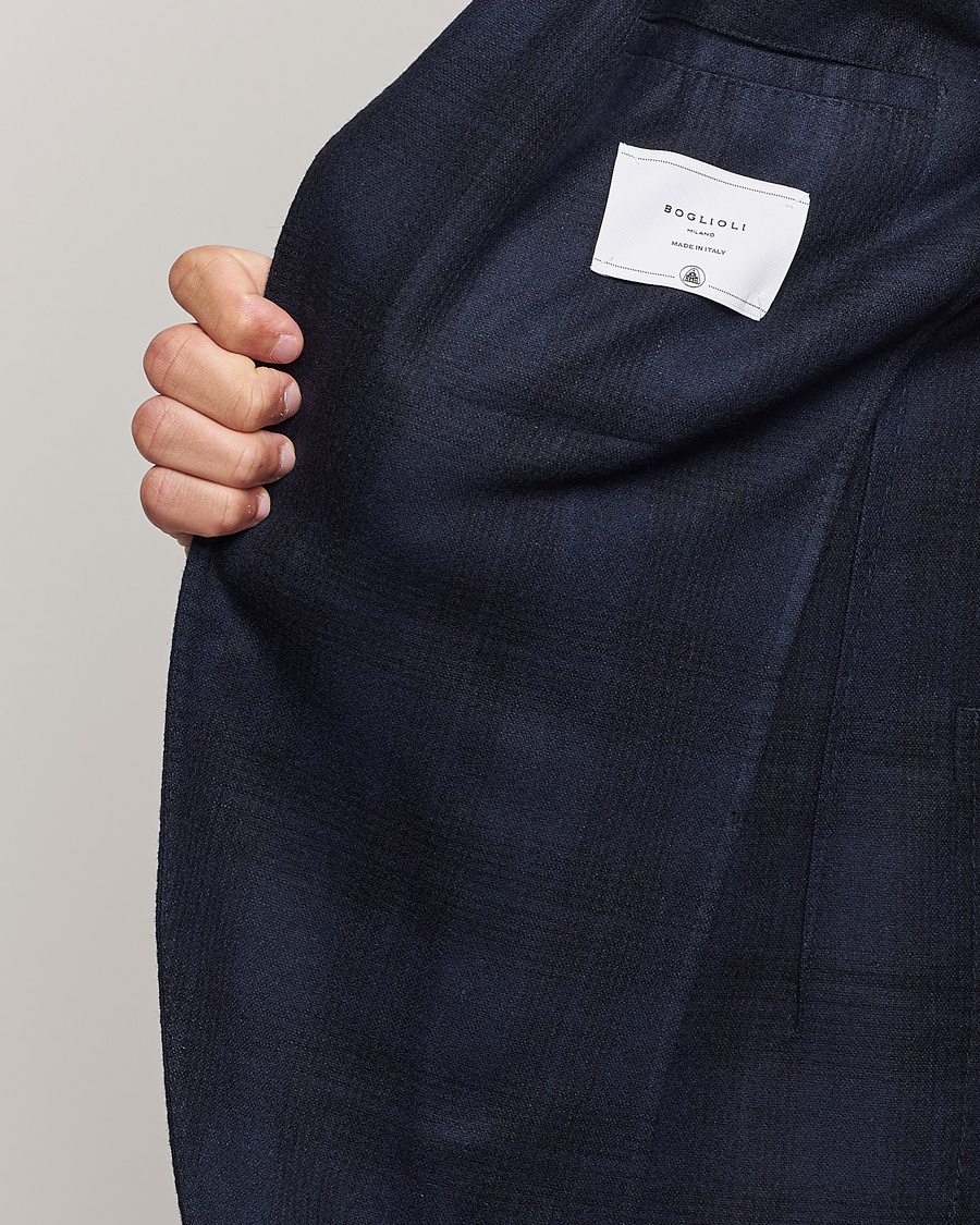 Herre | Blazere & jakker | Boglioli | K Jacket Wool Herringbone Blazer Navy