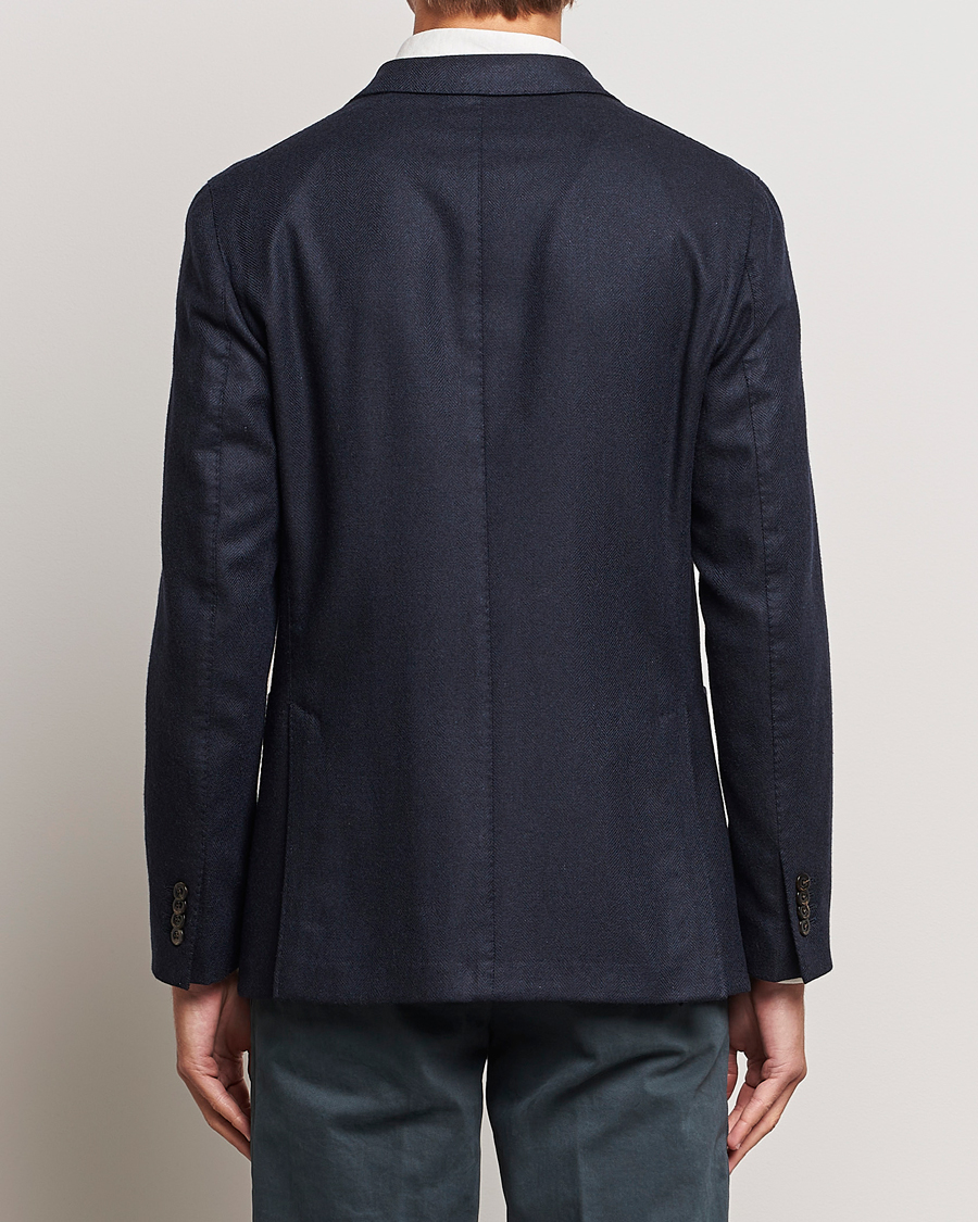 Herre | Blazere & jakker | Boglioli | K Jacket Dyed Flannel Check Blazer Navy
