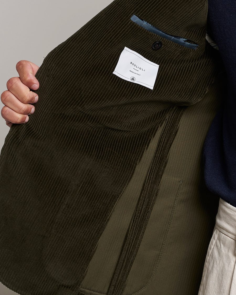 Herre | Blazere & jakker | Boglioli | K Jacket Corduroy Blazer Dark Green