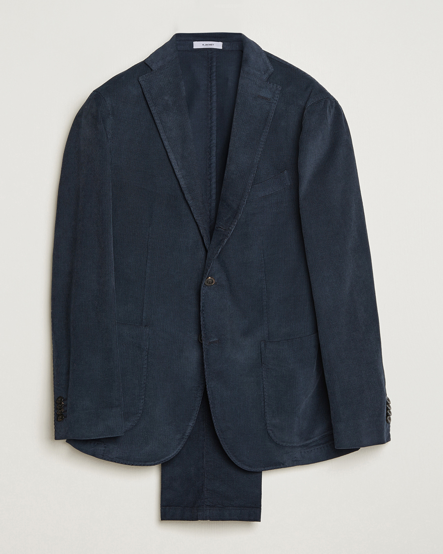 Herre | Jakkesæt | Boglioli | K Jacket Baby Corduroy Suit Navy