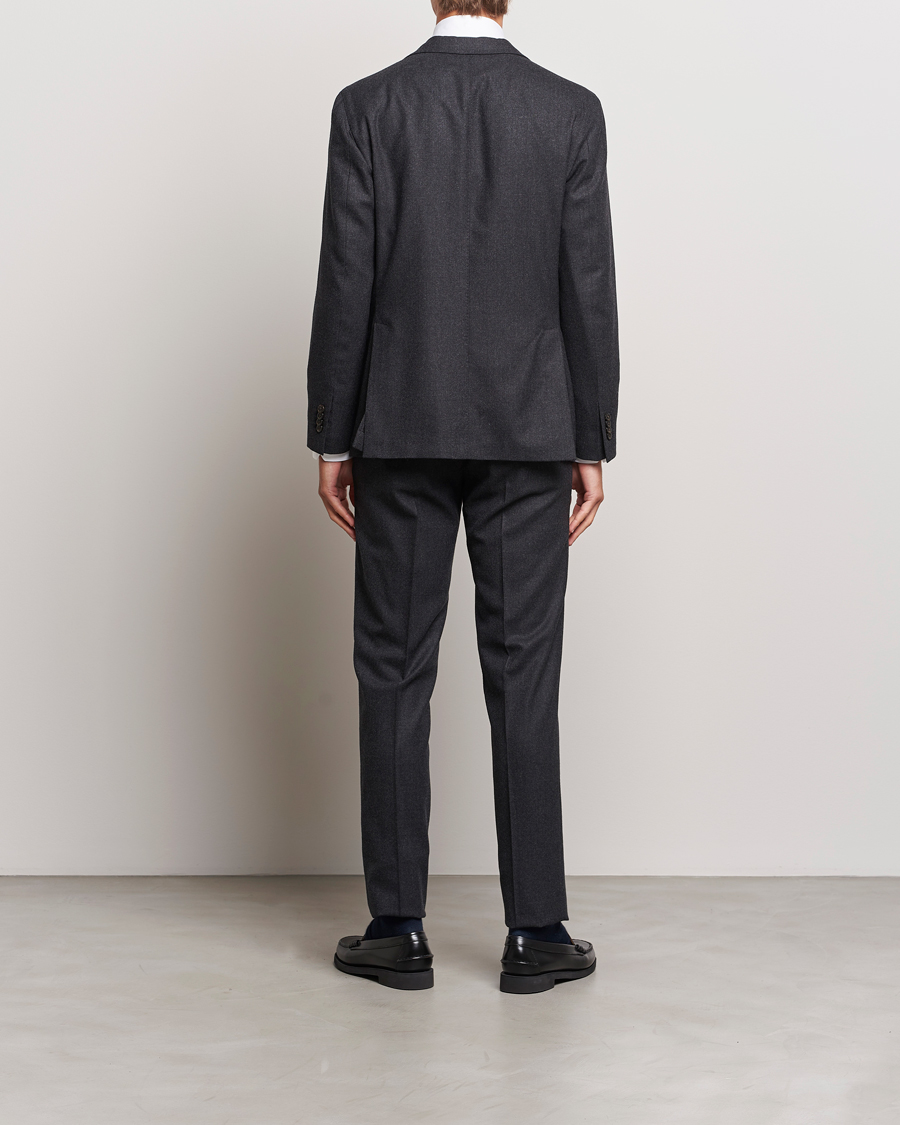 Herre | Jakkesæt | Boglioli | K Jacket Light Flannel Suit Dark Grey