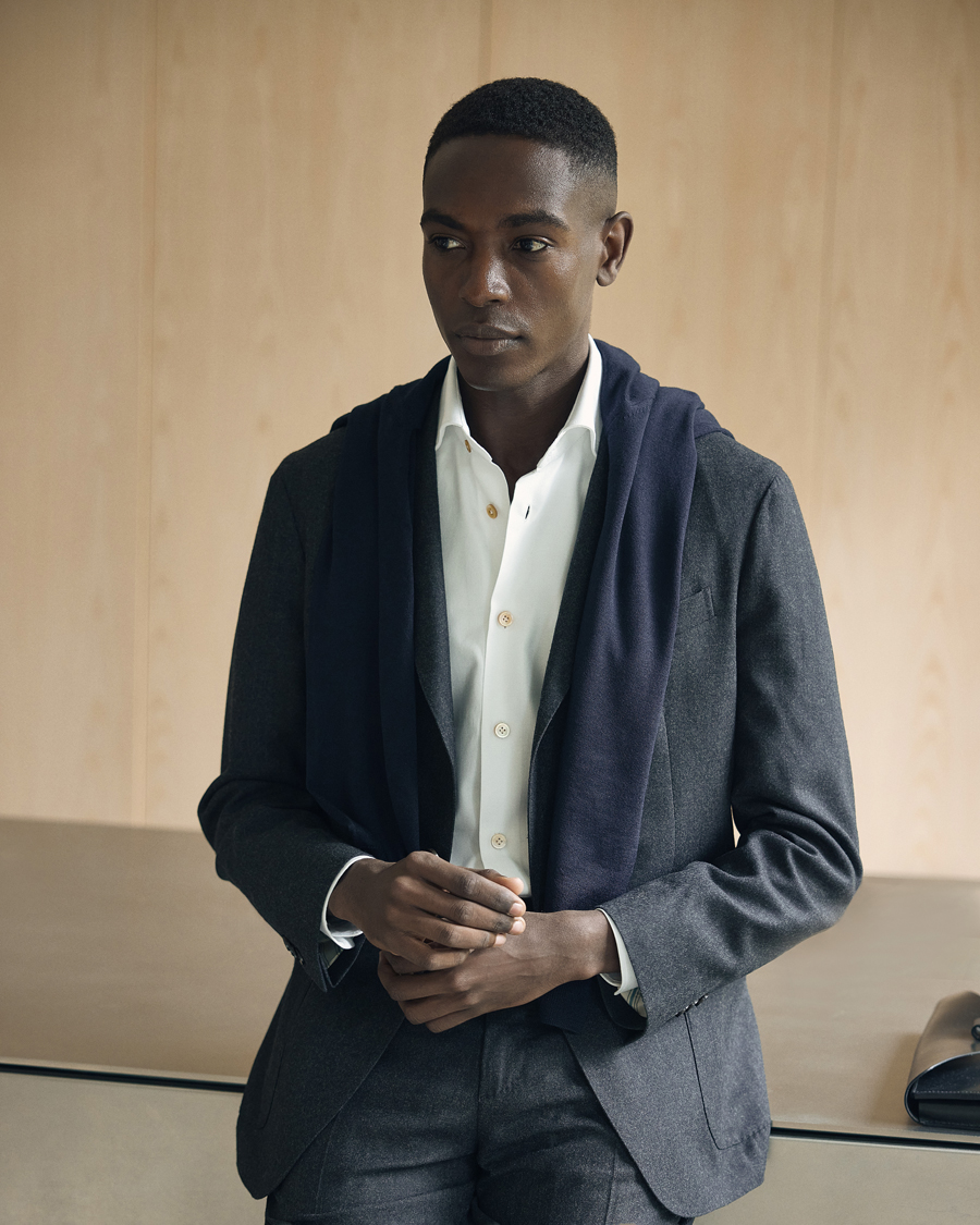 Herre | Jakkesæt | Boglioli | K Jacket Light Flannel Suit Dark Grey