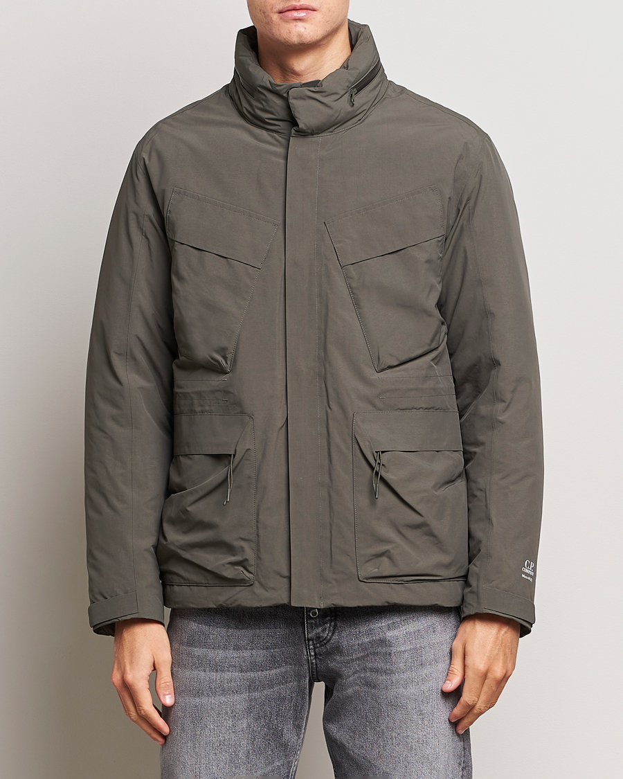 Herre | Moderne jakker | C.P. Company | Micro M Re-Cycled Padded Field Jacket Olive