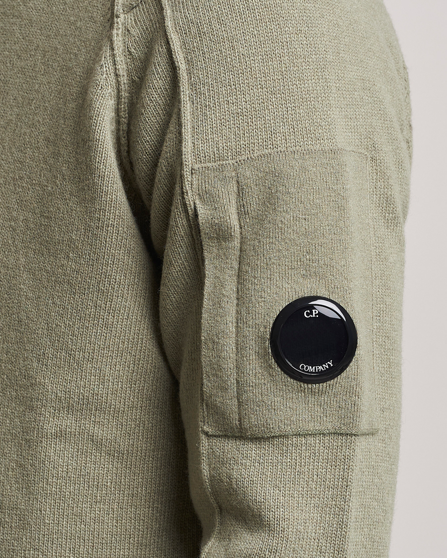 Herre | Trøjer | C.P. Company | Lambswool Lens Half Zip Silver Sage