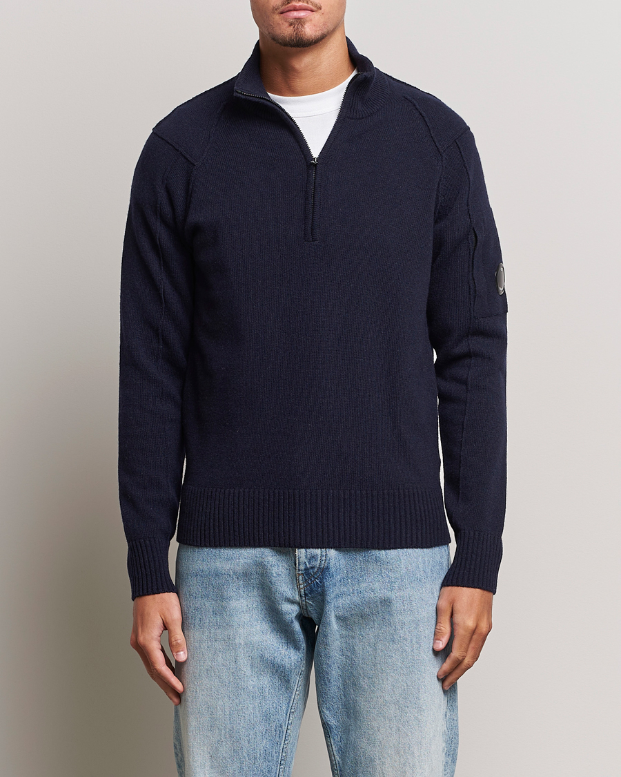 Herre |  | C.P. Company | Lambswool Lens Half Zip Total Eclipse