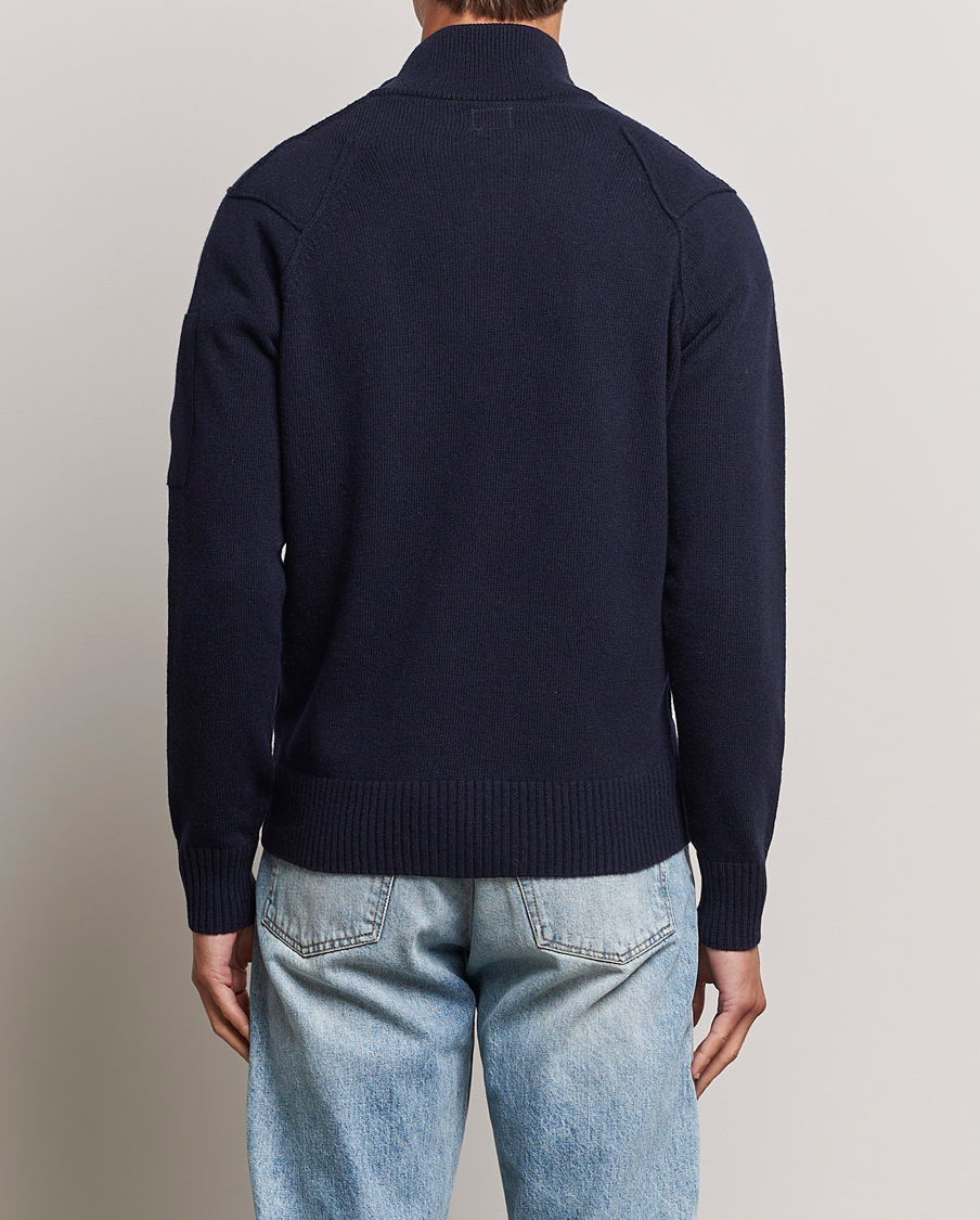 Herre | Trøjer | C.P. Company | Lambswool Lens Half Zip Total Eclipse
