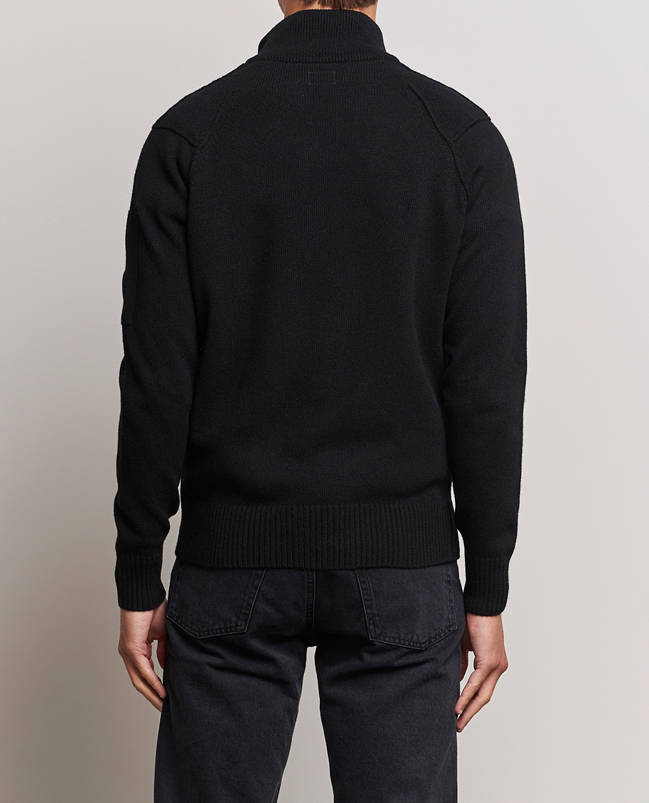 Herre | Trøjer | C.P. Company | Lambswool Lens Half Zip Black