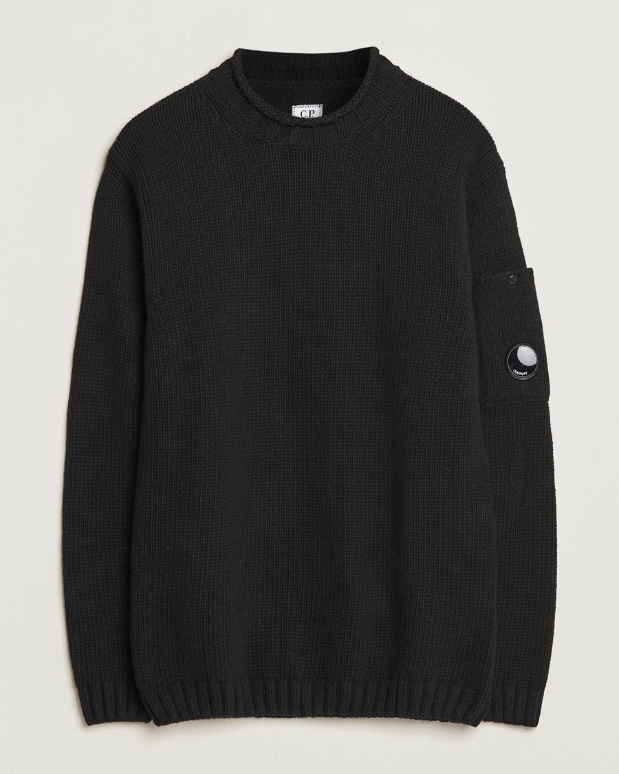 Herre | Trøjer | C.P. Company | Knitted Lambswool Turtleneck Black