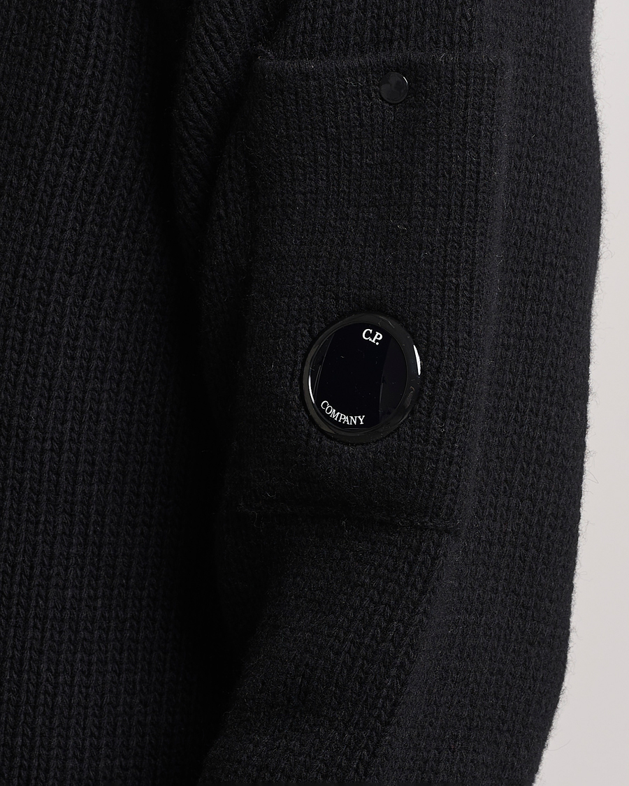 Herre | Trøjer | C.P. Company | Knitted Lambswool Turtleneck Black