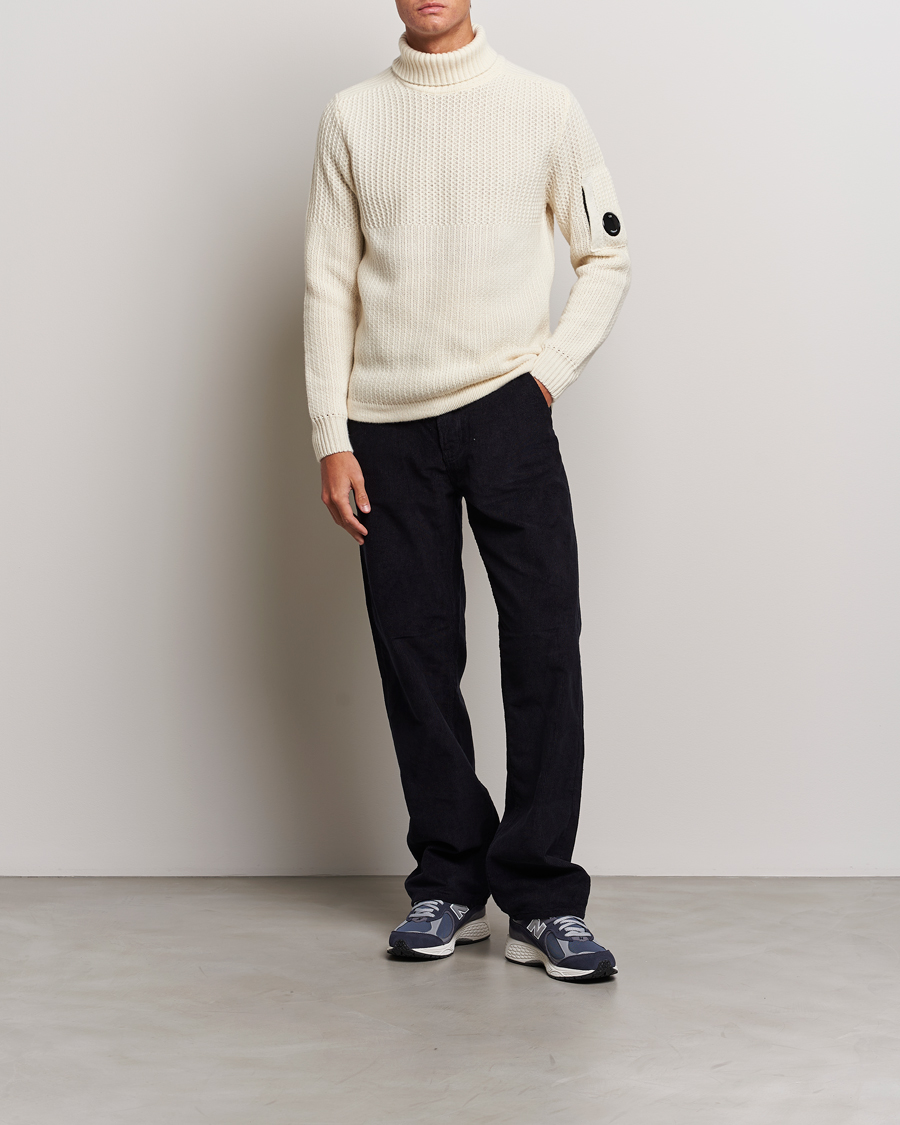 Herre | Trøjer | C.P. Company | Heavy Knitted Lambswool Rollneck White
