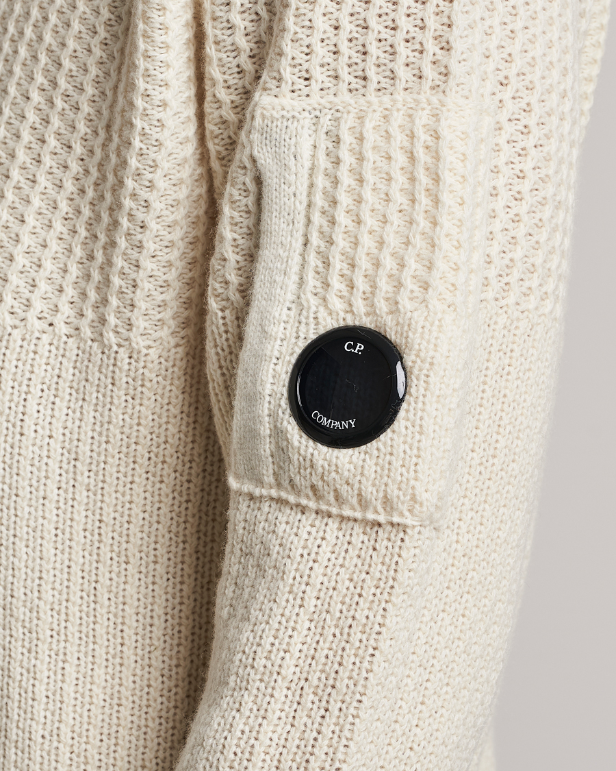 Herre | Trøjer | C.P. Company | Heavy Knitted Lambswool Rollneck White