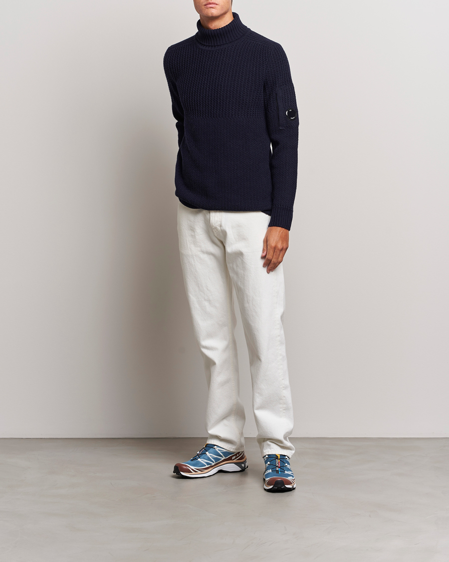 Herre | Trøjer | C.P. Company | Heavy Knitted Lambswool Rollneck Total Eclipse