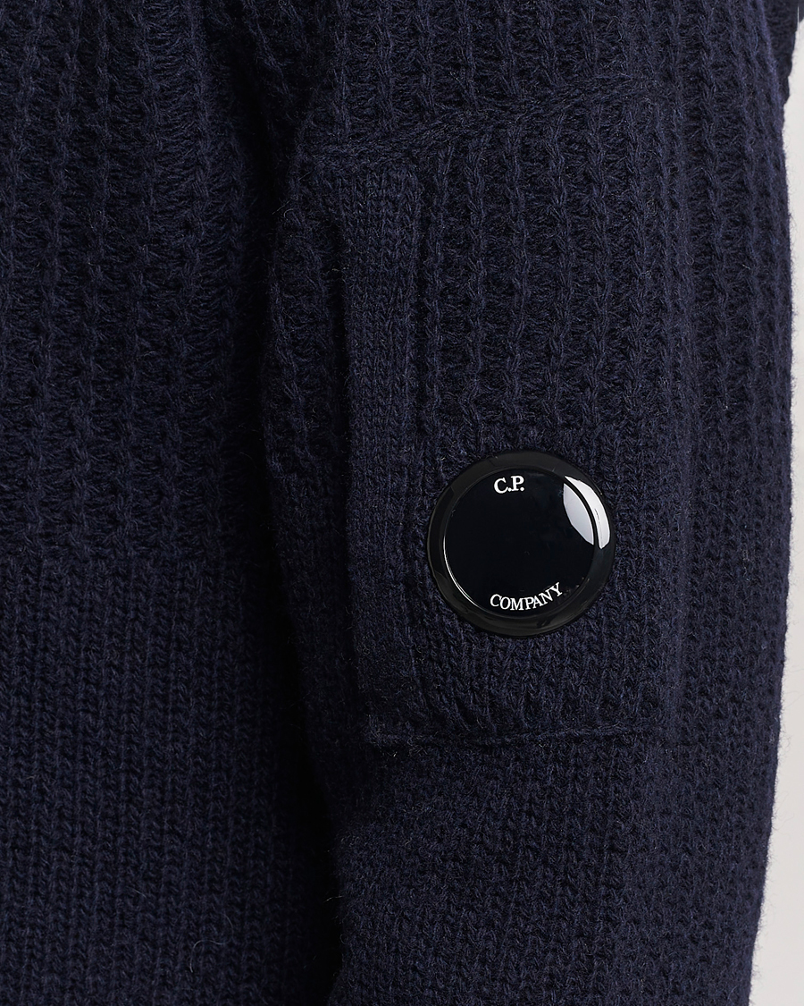 Herre | Trøjer | C.P. Company | Heavy Knitted Lambswool Rollneck Total Eclipse