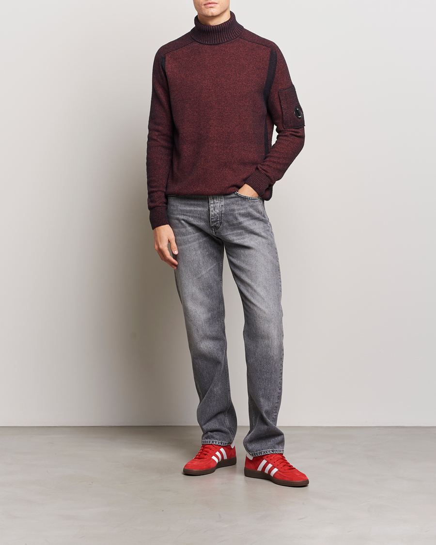Herre | Trøjer | C.P. Company | Fleece Knit Rollneck Red