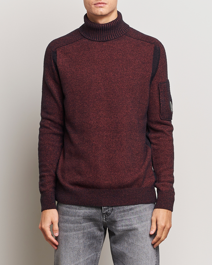 Herre | Trøjer | C.P. Company | Fleece Knit Rollneck Red