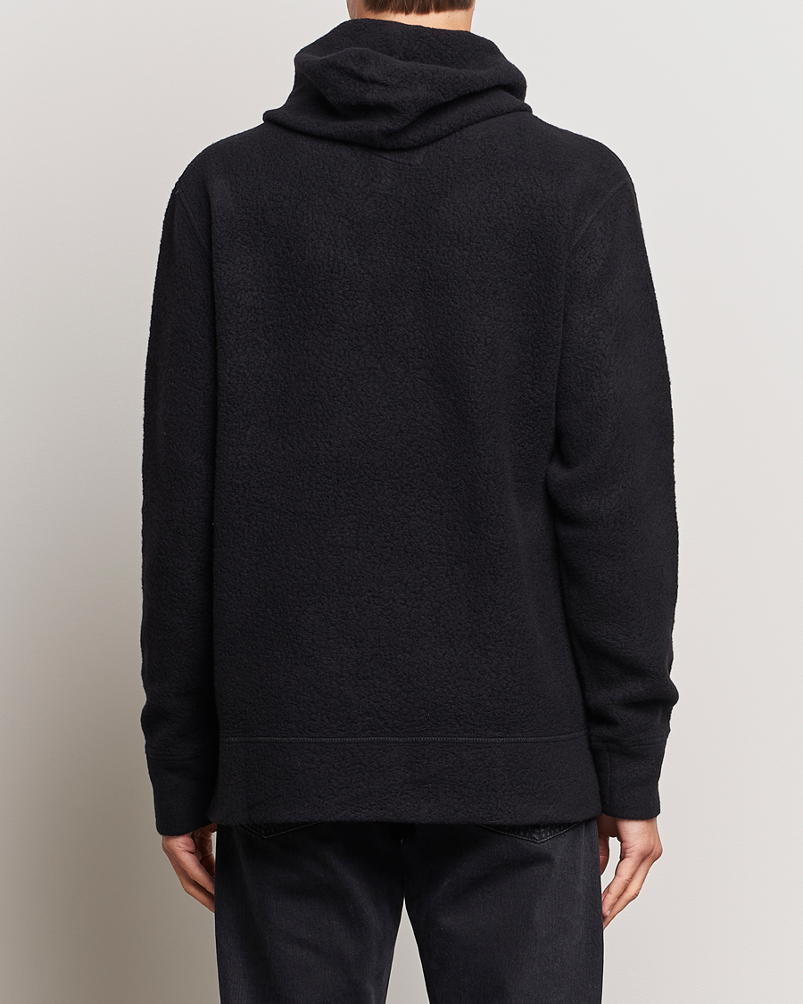 Herre | Trøjer | C.P. Company | Wool Polar Fleece Logo Hood Black