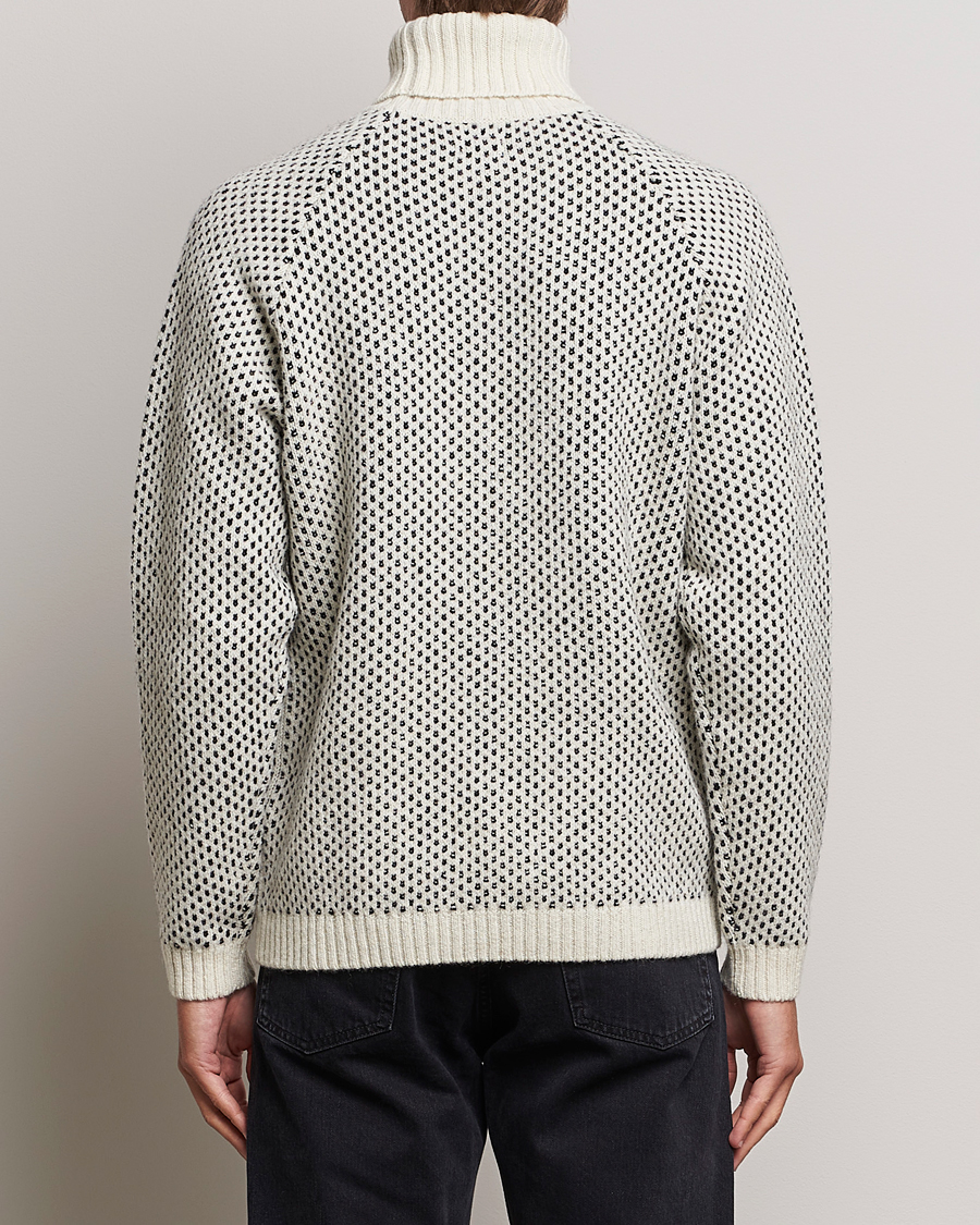 Herre | Trøjer | C.P. Company | Wool Jaquard CP 3 Knitted Rollneck White