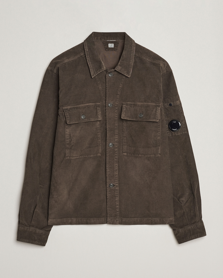 Herre | Skjorter | C.P. Company | Corduroy Double Pocket Overshirt Olive