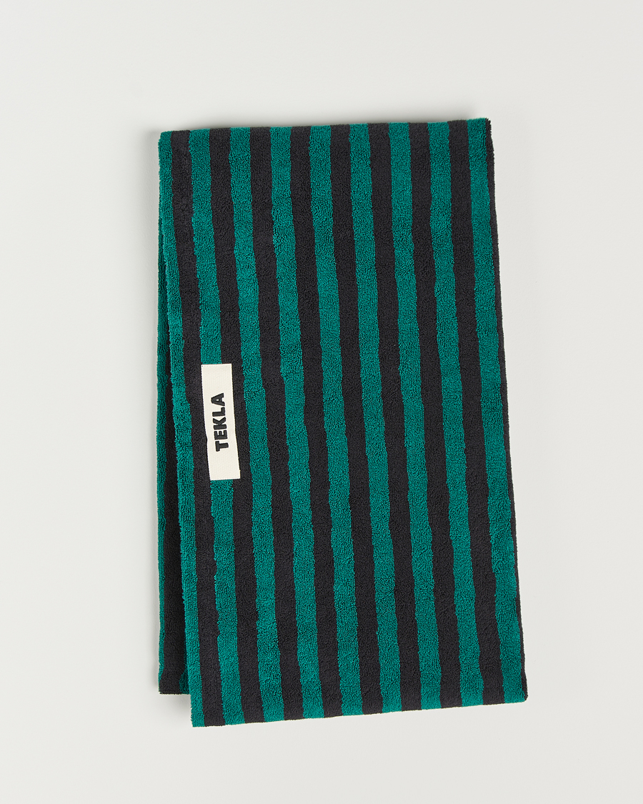 Herre | Tekla Organic Terry Beach Towel Ivy Stripes | Tekla | Organic Terry Beach Towel Ivy Stripes