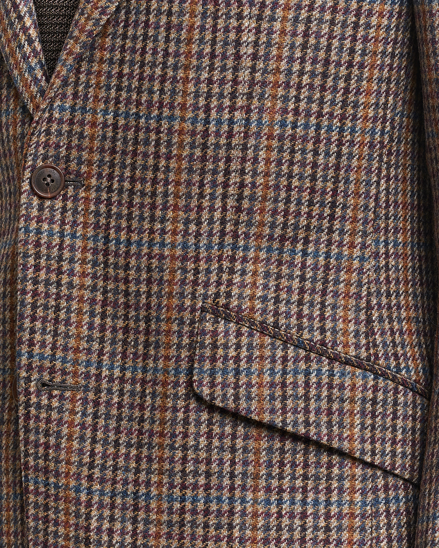 Herre | Blazere & jakker | Walker Slater | Edward Lambswool Houndstooth Blazer Brown/Navy