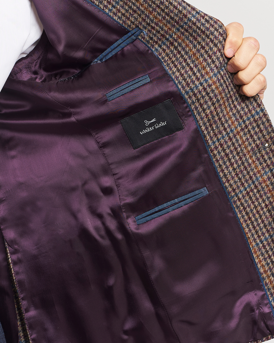 Herre | Blazere & jakker | Walker Slater | Edward Lambswool Houndstooth Blazer Brown/Navy