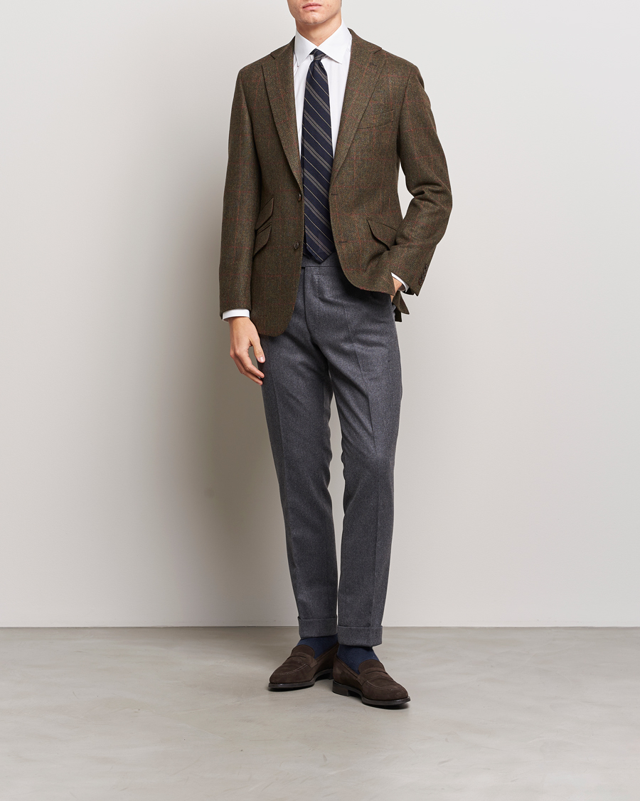 Herre | Blazere & jakker | Walker Slater | Edward Lambswool Windowpane Blazer Green
