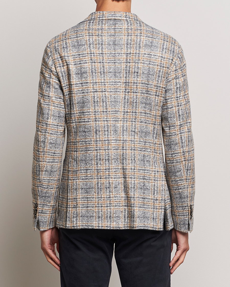 Herre | Blazere & jakker | L.B.M. 1911 | Jack Checked Cotton/Wool Jersey Blazer Grey