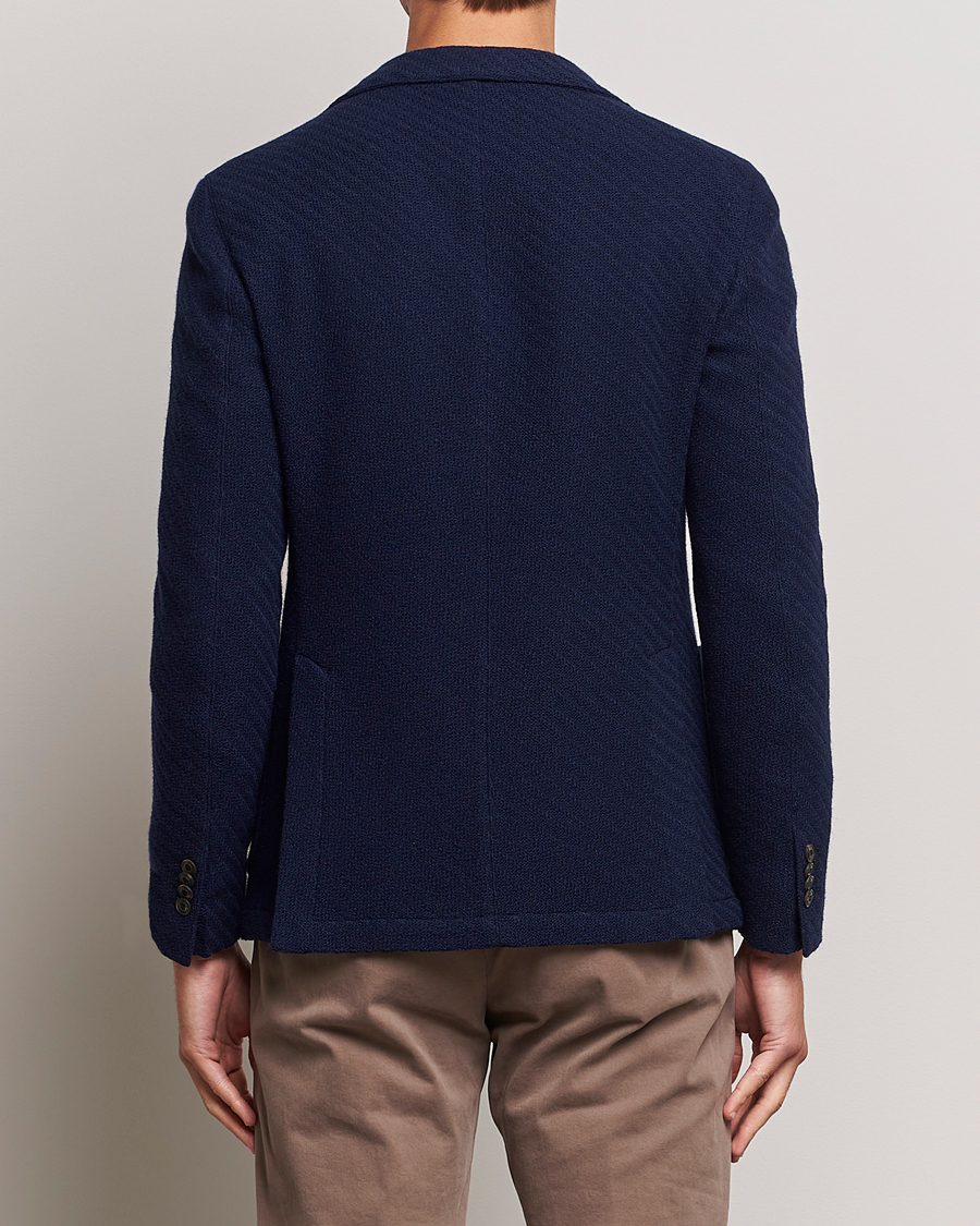 Herre | Blazere & jakker | L.B.M. 1911 | Knitted Punto Wool Structure Blazer Navy