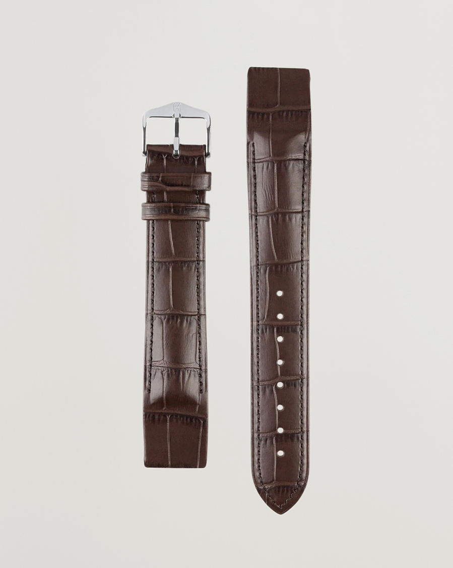 Herr | HIRSCH | HIRSCH | Duke Embossed Leather Watch Strap Brown