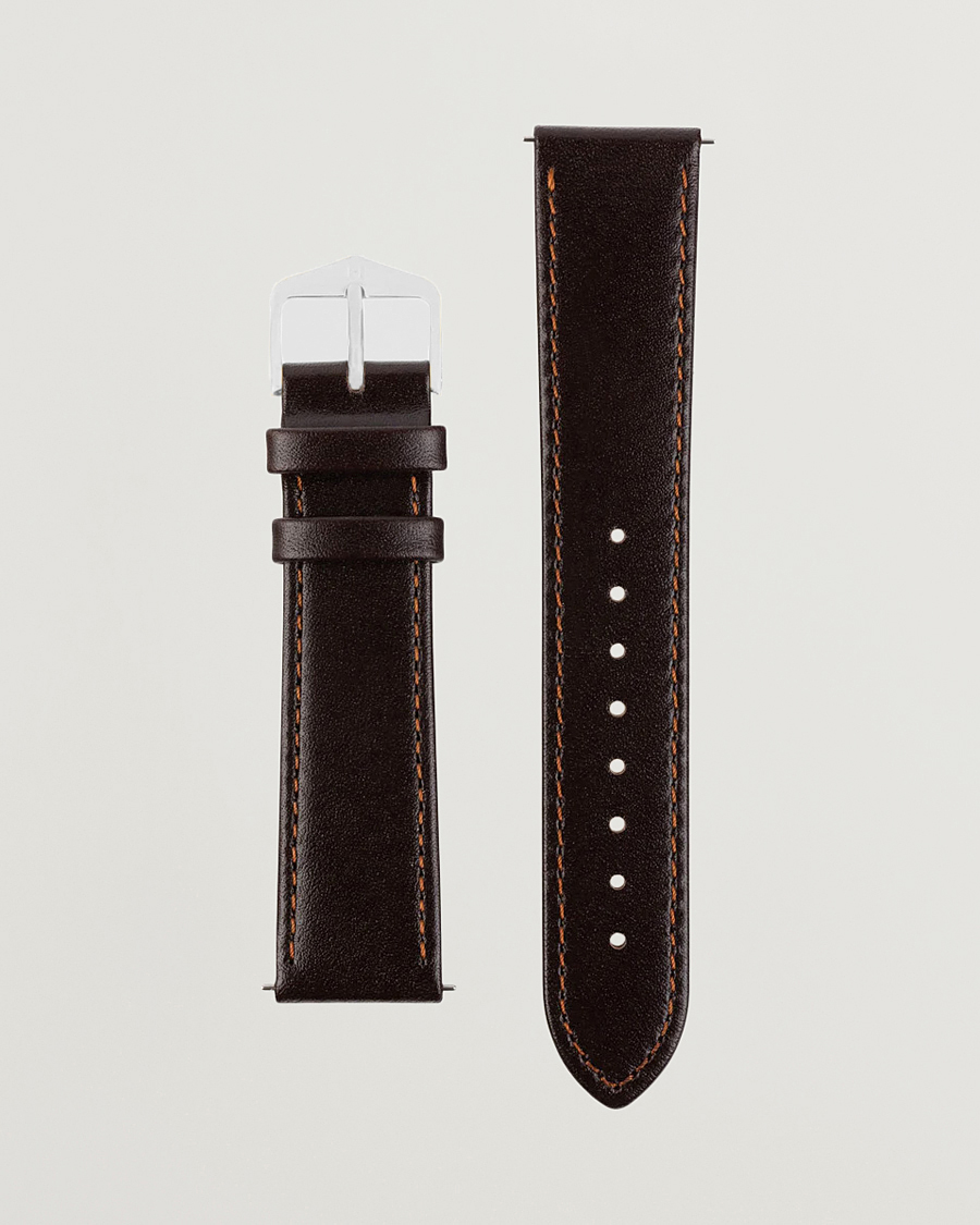 Herre | Urremme | HIRSCH | Osiris Calf Leather Watch Strap Brown