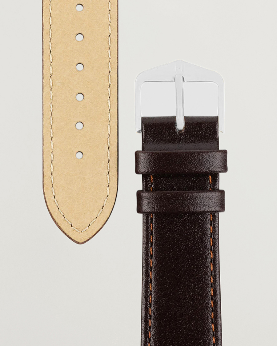 Herre | Urremme | HIRSCH | Osiris Calf Leather Watch Strap Brown