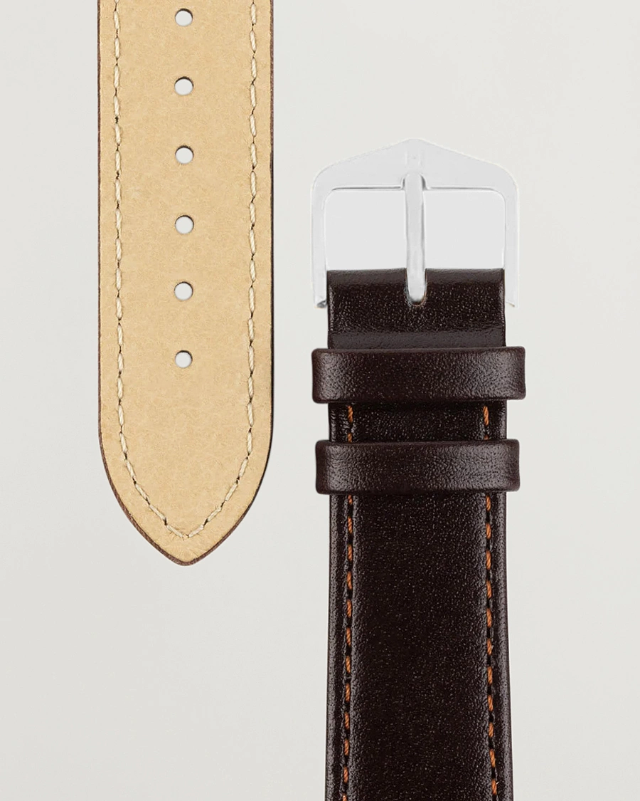 Herre | Urremme | HIRSCH | Osiris Calf Leather Watch Strap Brown