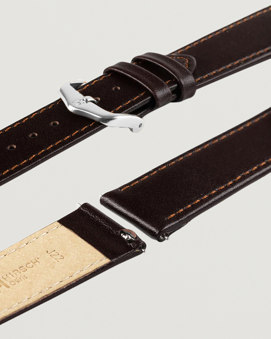 Herre | Urremme | HIRSCH | Osiris Calf Leather Watch Strap Brown