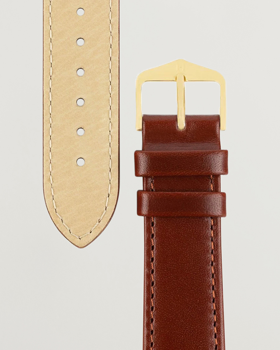 Herre | Urremme | HIRSCH | Osiris Calf Leather Watch Strap Mid Brown