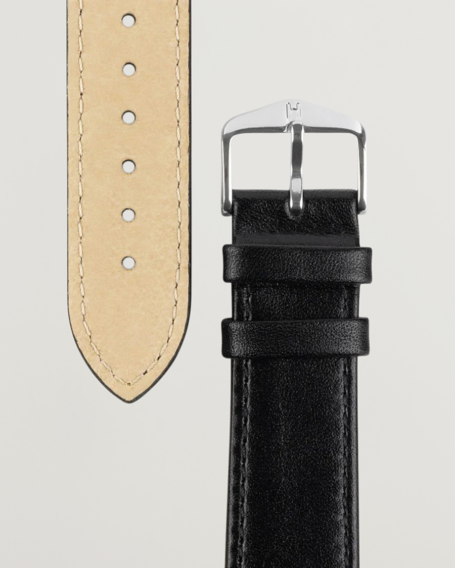 Herre | Urremme | HIRSCH | Osiris Calf Leather Watch Strap Black
