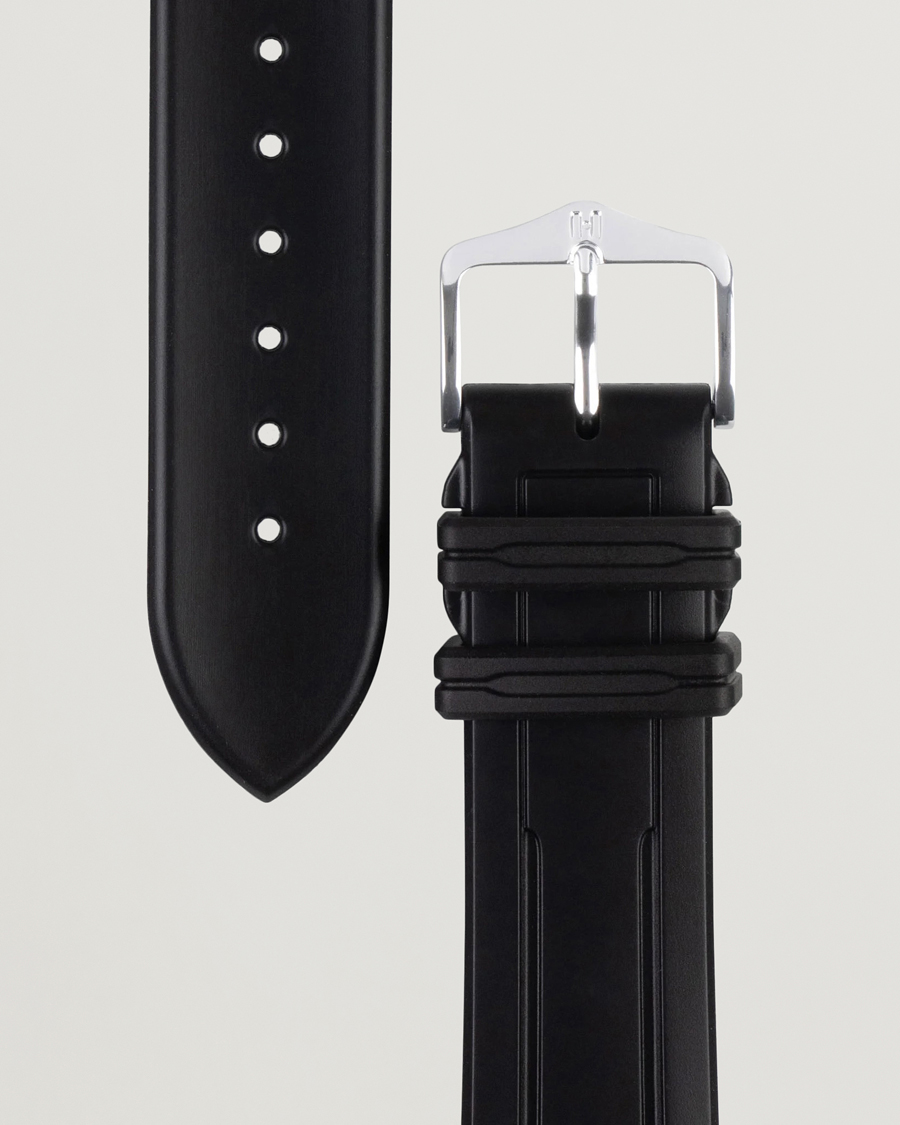 Herre | HIRSCH | HIRSCH | Hevea Rubber Watch Strap Black