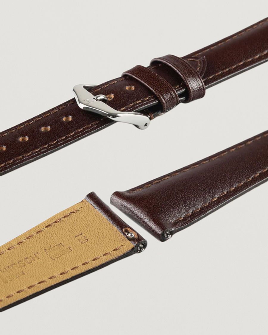 Herre | Urremme | HIRSCH | Siena Tuscan Leather Watch Strap Brown