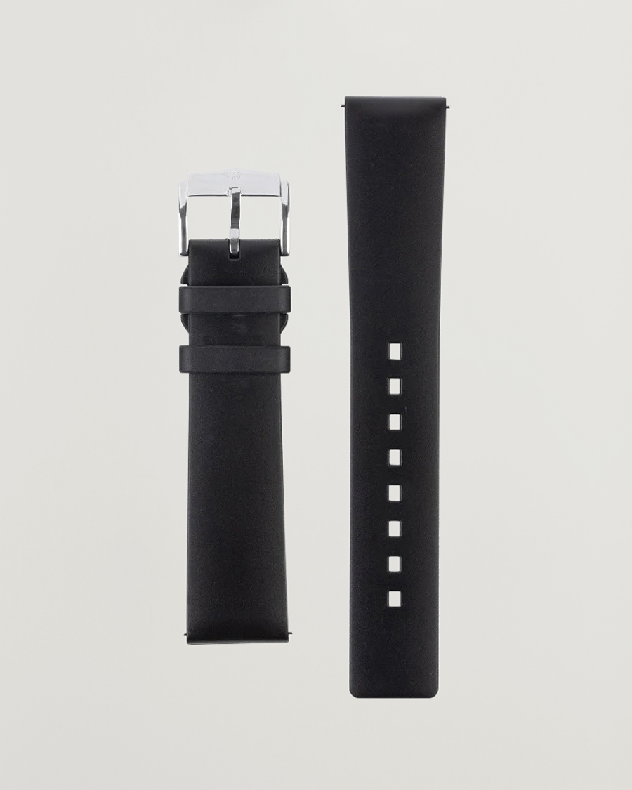 Herre | Urremme | HIRSCH | Pure Natural Rubber Watch Strap Black