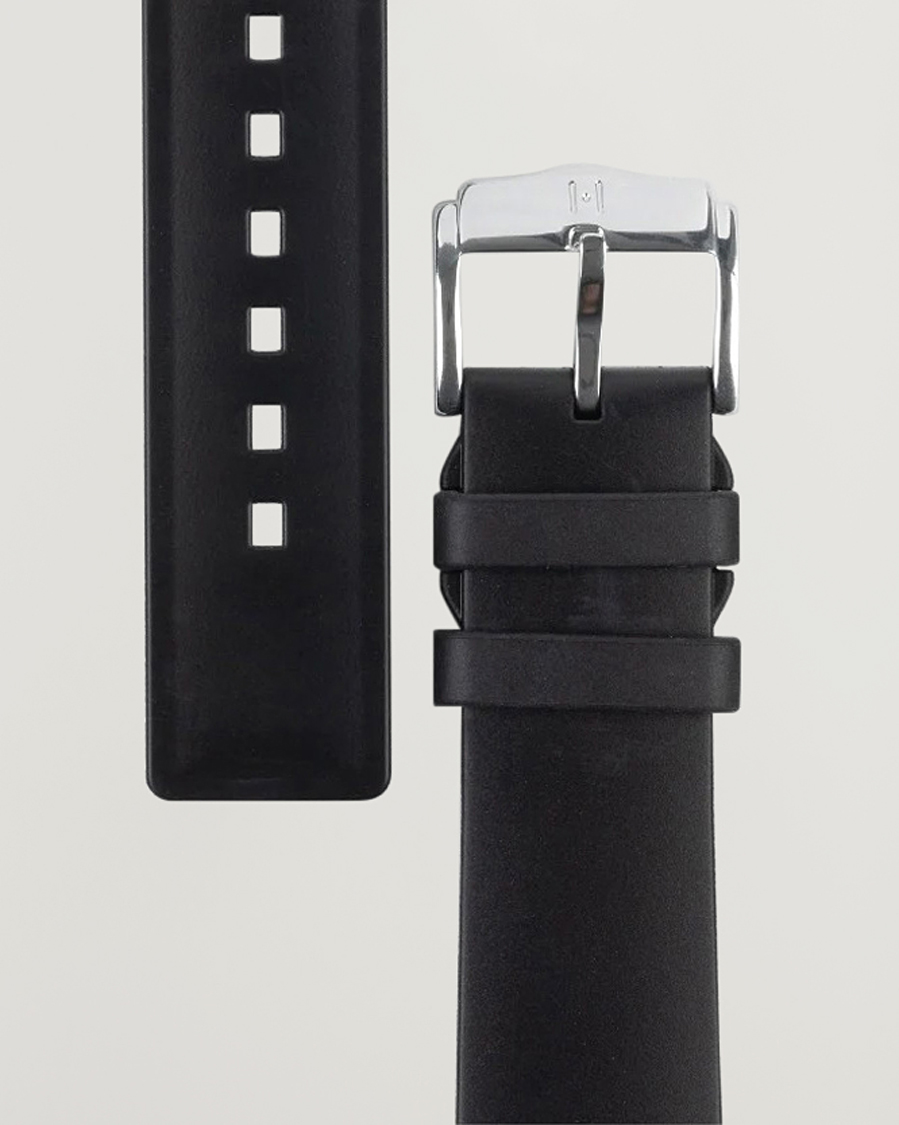 Herr | HIRSCH | HIRSCH | Pure Natural Rubber Watch Strap Black