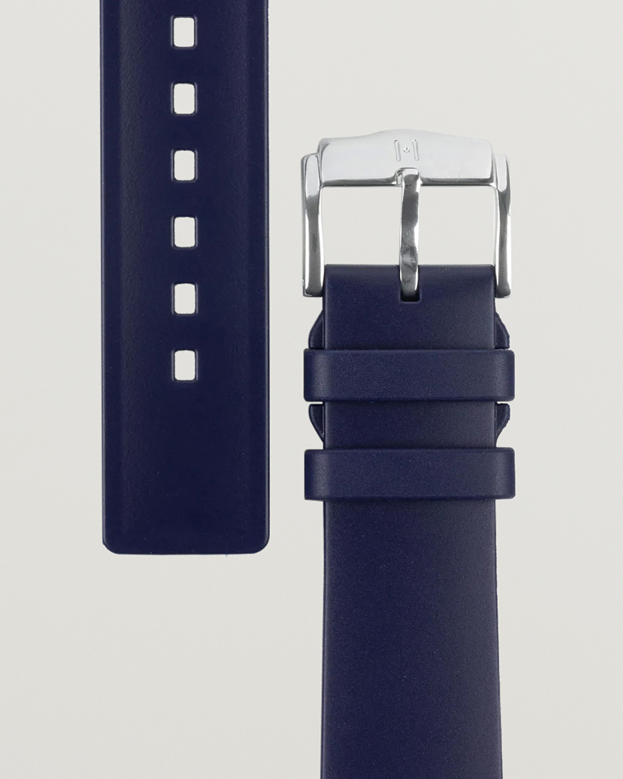 Herre | Klokkeremmer | HIRSCH | Pure Natural Rubber Watch Strap Blue