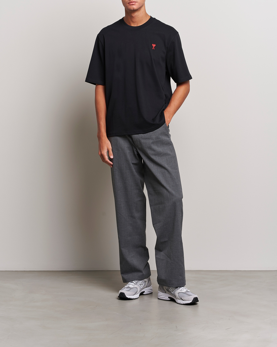 Herre | T-Shirts | AMI | Heart Logo T-Shirt Black