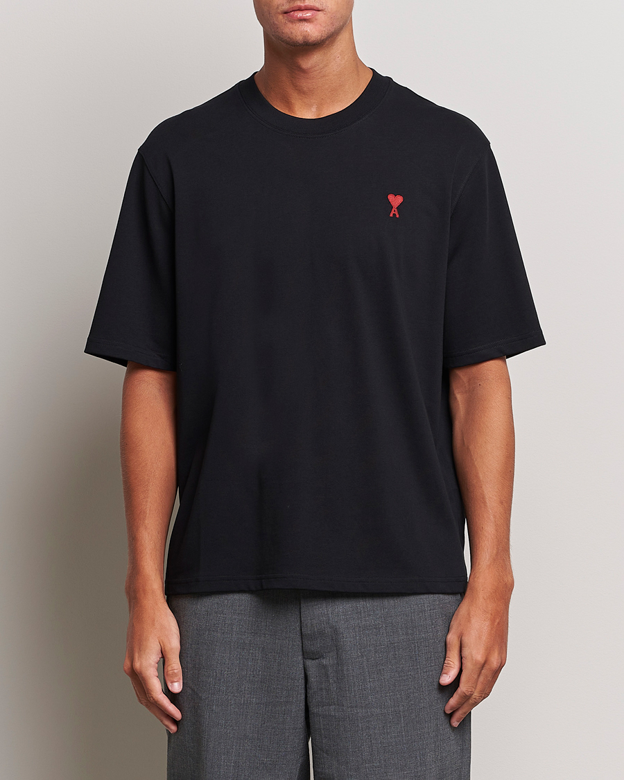 Herre | T-Shirts | AMI | Heart Logo T-Shirt Black