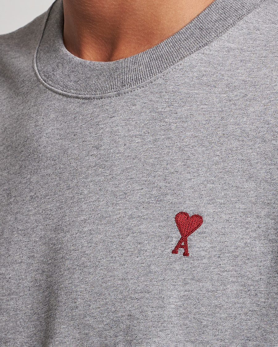 Herre | T-Shirts | AMI | Heart Logo T-Shirt Heather Grey