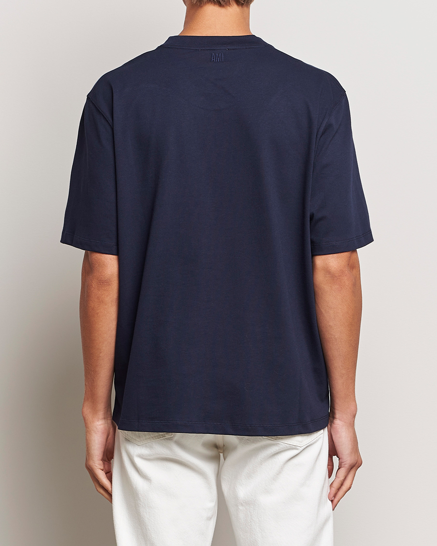 Herre | T-Shirts | AMI | Heart Logo T-Shirt Night Blue