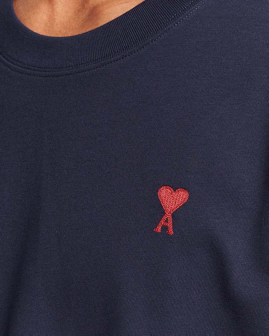 Herre | T-Shirts | AMI | Heart Logo T-Shirt Night Blue