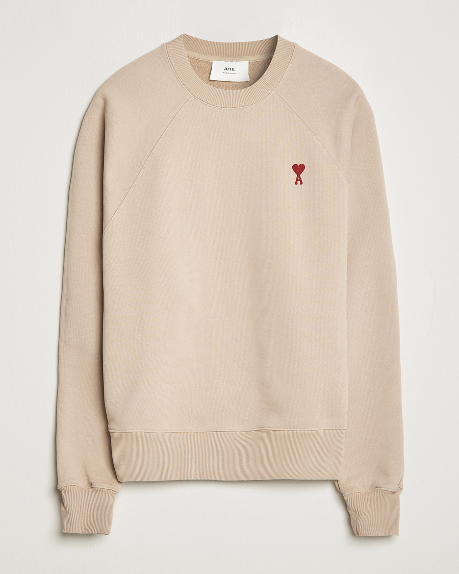 Herre | Trøjer | AMI | Heart Logo Sweatshirt Beige